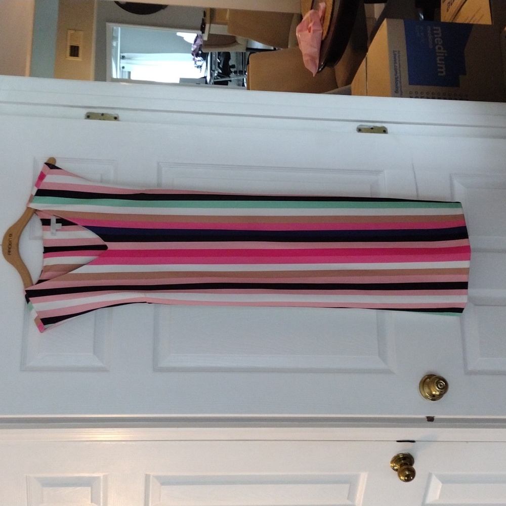 Striped midi dress